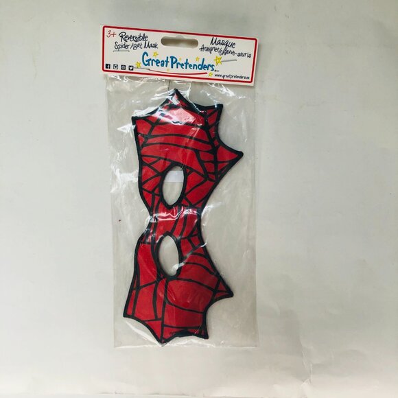 New w/Tag-Great Pretenders Reversible Spider/Bat Mask - Picture 5 of 11
